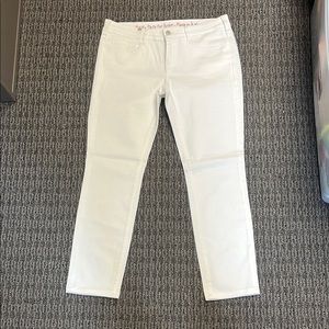 White Straight-Leg Jeans